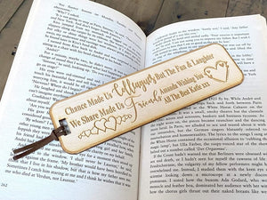 Personalised Colleagues Fun and Laughter Gift Wooden Engraved Bookmark BK-19 - ukgiftstoreonline