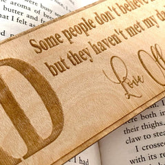 Personalised Dad Gift Wooden Bookmark with Sentiment - ukgiftstoreonline