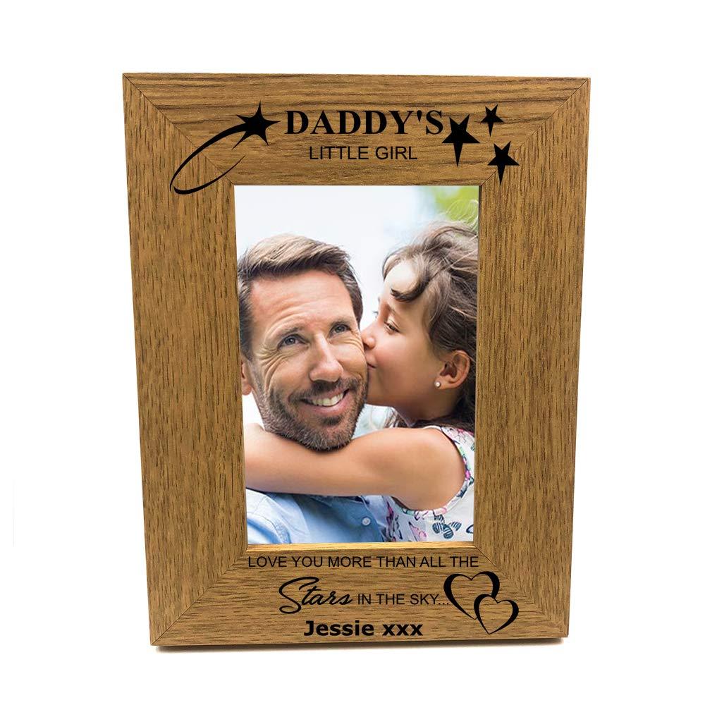 Personalised Daddy's Little Girl Portrait Wooden Photo Frame Gift - ukgiftstoreonline