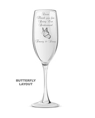 Personalised Engraved Champagne Prosecco Glass Flute Bridesmaid Gift GIPF0007BR1 - ukgiftstoreonline