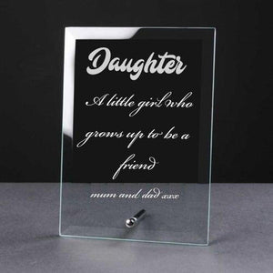 Personalised Engraved Glass Plaque Daughter Gift - ukgiftstoreonline