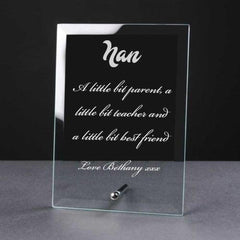 Personalised Engraved Glass Plaque Nan Gift - ukgiftstoreonline
