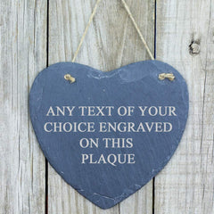 Personalised Engraved Large Slate Heart Plaque - ukgiftstoreonline