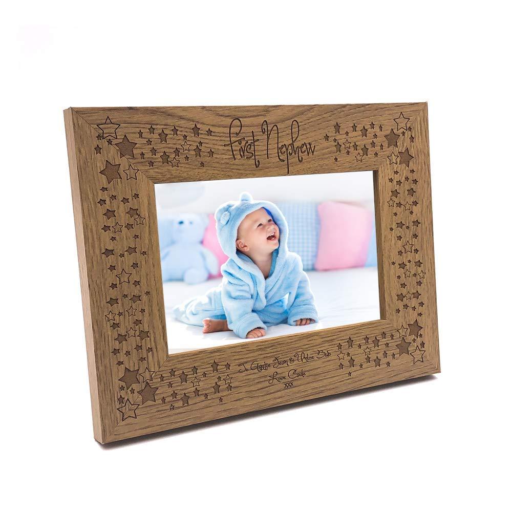 Personalised First Nephew Wooden Photo Frame Gift - ukgiftstoreonline