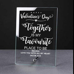 Personalised Glass Plaque Together My Favourite Place - ukgiftstoreonline