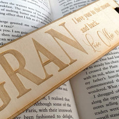 Personalised Gran Gift Wooden Bookmark with Sentiment - ukgiftstoreonline