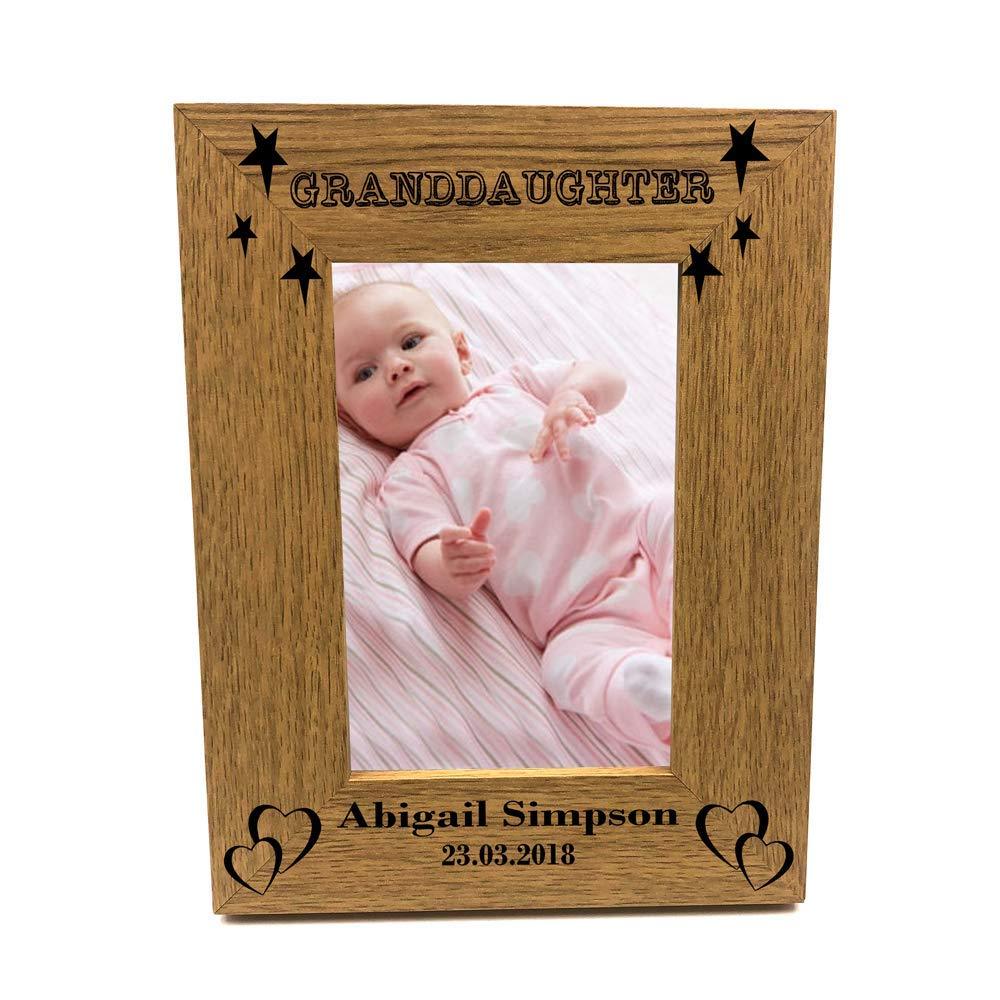 Personalised Granddaughter Portrait Wooden Photo Frame Gift - ukgiftstoreonline
