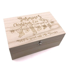 Personalised Large Wooden Christmas Eve Box - ukgiftstoreonline