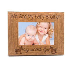Personalised Me and My Baby Brother Engraved Photo Frame - ukgiftstoreonline