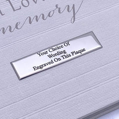 Personalised Memory Funeral Book Remembrance Guest Book With Flowers - ukgiftstoreonline
