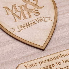 Personalised Mr and Mrs Wooden Keepsake Memory Wedding Gift Box - ukgiftstoreonline