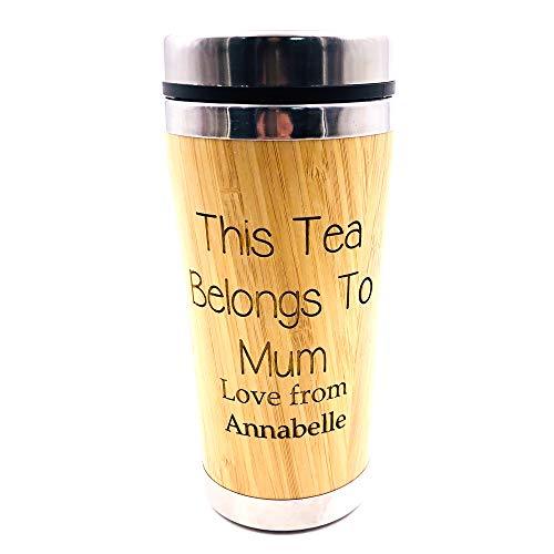 Personalised Mum Tea or Coffee Bamboo Travel Mug Gift - ukgiftstoreonline