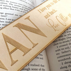 Personalised Nan Gift Wooden Bookmark with Sentiment - ukgiftstoreonline