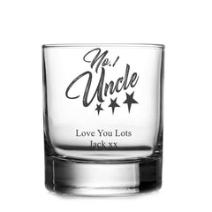 Personalised Number One Uncle Whisky Glass - ukgiftstoreonline