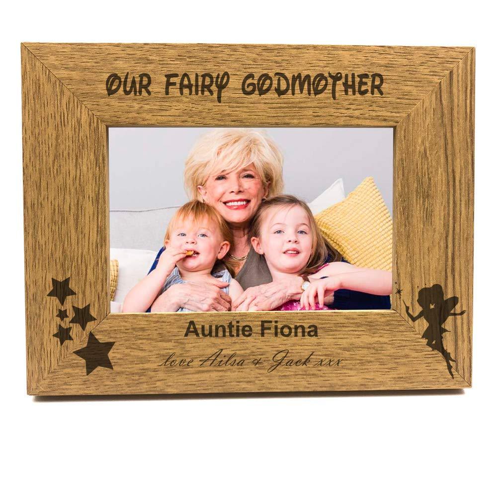 Personalised Our Fairy Godmother Wooden Photo Frame Gift - ukgiftstoreonline