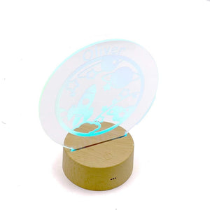 Personalised Rocket and Stars Night Lamp for Boys 7 Colour Changing - ukgiftstoreonline