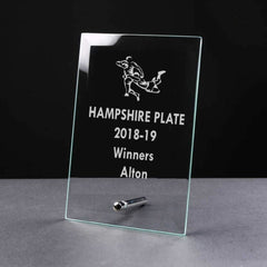 Personalised Rugby Trophy Glass Plaque - ukgiftstoreonline