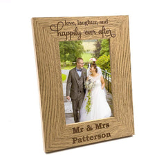 Personalised Wedding Photo Frame Love Laughter Happily Ever After FW203 - ukgiftstoreonline