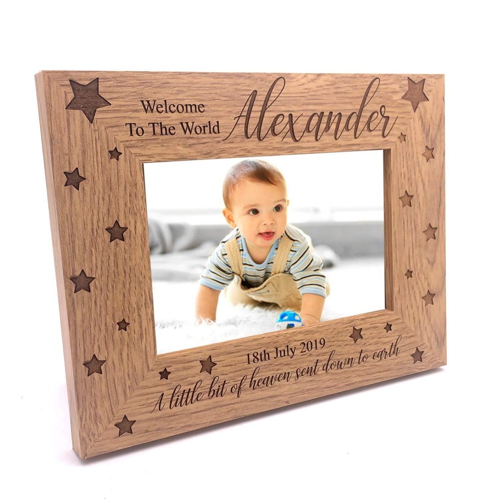 Personalised Welcome To The World Baby Photo Frame Gift - ukgiftstoreonline