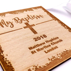 Personalised White Baptism Scrapbook Photo Album or Guest Book - ukgiftstoreonline