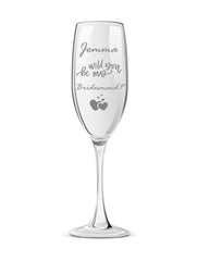 Personalised Will You Be My Bridesmaid Champagne Glass - ukgiftstoreonline