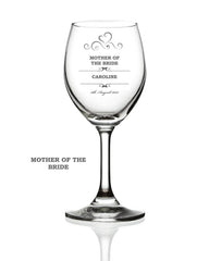 Personalised Wine Glass Wedding Favour Gift Bridesmaid Maid Honour - ukgiftstoreonline