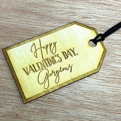 Personalised Wooden Valentines Day Gift Tag - ukgiftstoreonline