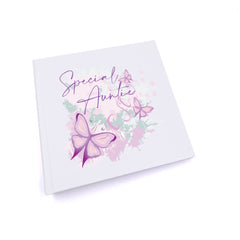 Personalised Special Auntie Pink & Purple Butterfly Gift Photo Album