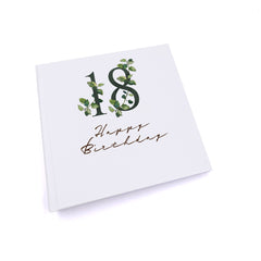 Personalised 18th Birthday Green Leaf Design Gift Photo Album