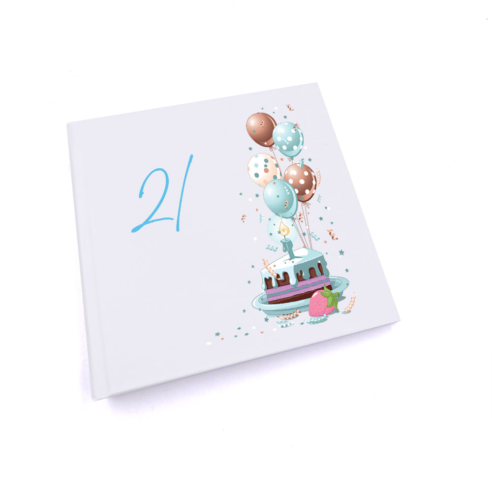 Personalised 21st Birthday White Scrapbook, Guest Book Or Photo