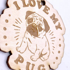 Pug Dog keyring or Bag Charm Gift - ukgiftstoreonline