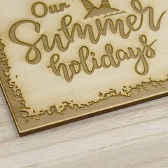 Raised Words Large Wooden Summer Holidays Keepsake Box Gift - ukgiftstoreonline
