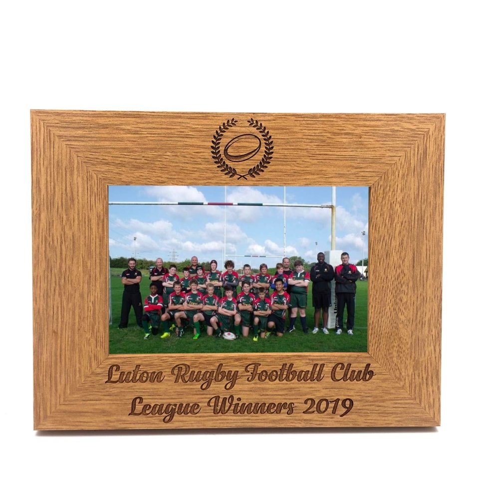 Rugby Themed Personalised Engraved Photo Frame - ukgiftstoreonline