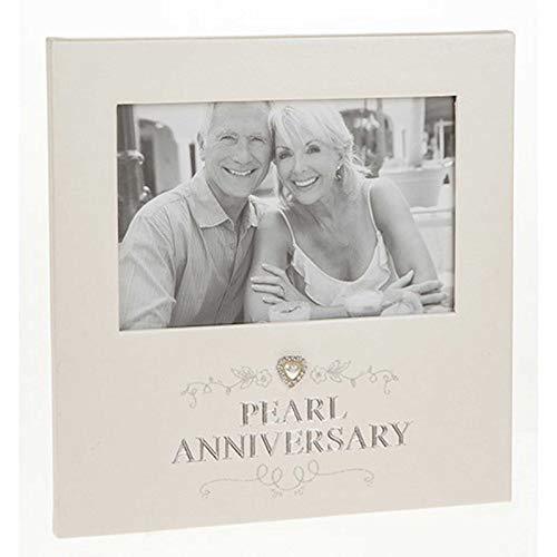Shudehill Giftware 40th Silver Wedding Anniversary Photo Frame 6 x 4 - ukgiftstoreonline