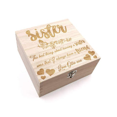 Sister Gift Personalised Keepsake Box or Photo Box Gift - ukgiftstoreonline