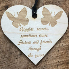 Sisters and Friends Wooden Plaque Gift - ukgiftstoreonline