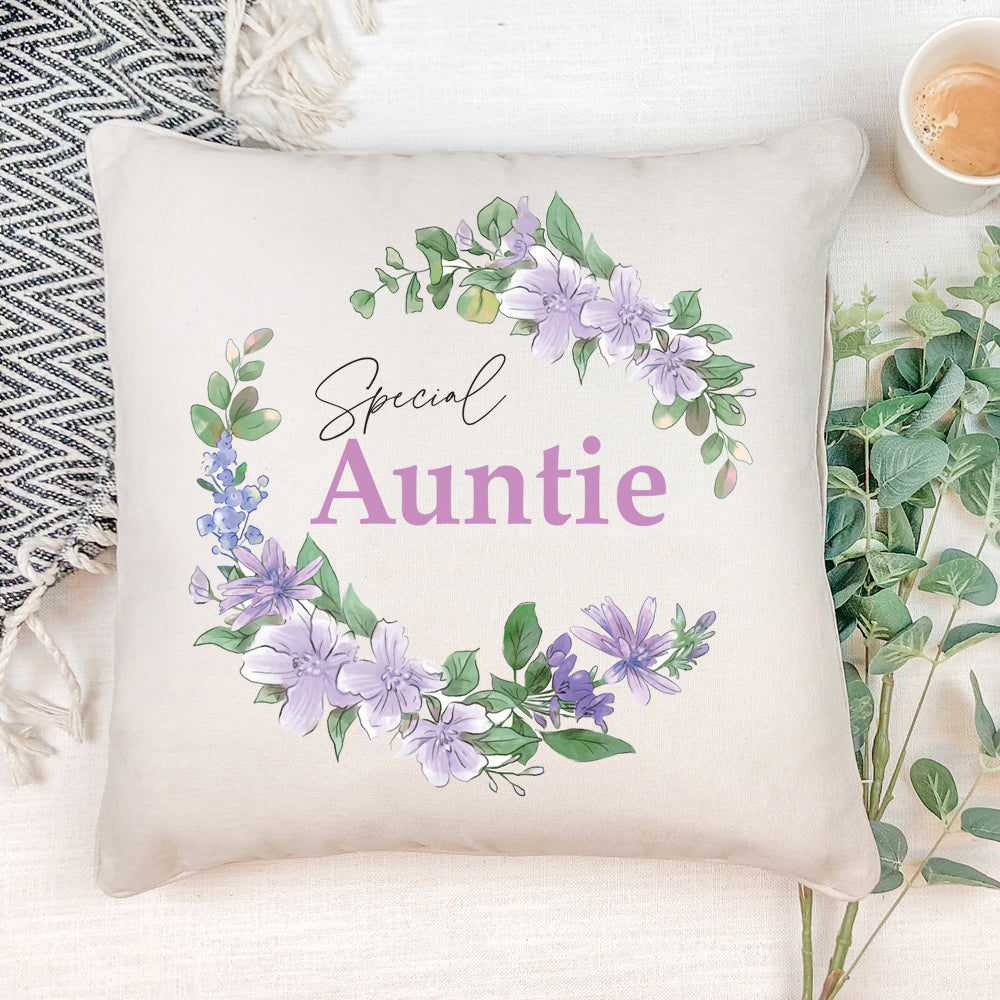 Personalised Special Auntie Cushion Gift