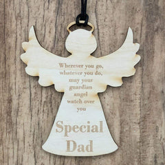 Special Dad Guardian Angel Wooden Plaque Gift - ukgiftstoreonline