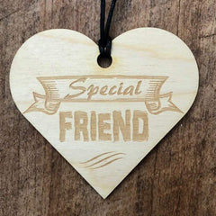 Special Friend Wooden Heart Plaque Gift - ukgiftstoreonline