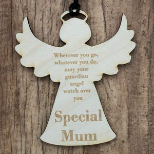 Special Mum Guardian Angel Wooden Plaque Gift - ukgiftstoreonline