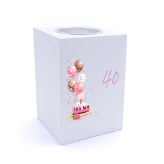 Personalised 40th Birthday Gifts For Her Tea Light Holder