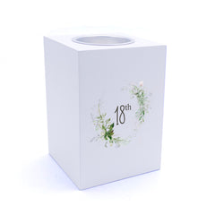 Personalised 18th Birthday Botanical Design Tea Light Holder Gift