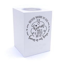 Personalised A Little bit of heaven In Our Home Memorial Remembrance Tea Light Holder