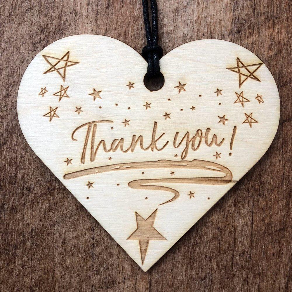 Thank you Hanging Heart Plaque Gift - ukgiftstoreonline