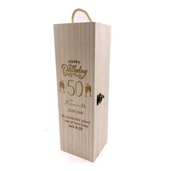 ukgiftstoreonline Personalised Birthday Gift Champagne or Wine Bottle Holder Gift 18th, 21st, 30th, 40th, 50th, 60th, 70th, 80th, 90th