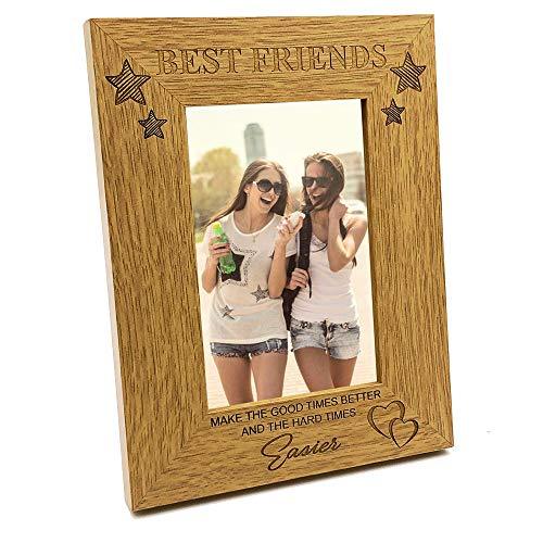 ukgiftstoreonline Best Friends Make Good Time Better Wooden Photo Frame Gift - ukgiftstoreonline
