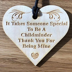 ukgiftstoreonline Childminder Thank you Gift Engraved Wooden Plaque - ukgiftstoreonline