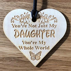 ukgiftstoreonline Daughter You're My Whole World Gift Engraved Wooden Plaque - ukgiftstoreonline