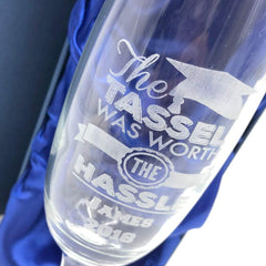 ukgiftstoreonline Graduation Gift - The Tassel Was Personalised Champagne Flute - ukgiftstoreonline