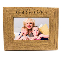 ukgiftstoreonline Great Grandchildren Engraved Wooden finish Photo Frame - ukgiftstoreonline